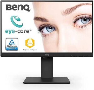 BenQ GW2485TC Eye-Care Monitor, 24" IPS Display, FHD Resolution, 75Hz Refresh Rate, 5ms (GtG) Response Time, Anti-Glare Coating, Flicker-Free, Low Blue Light, 16.7m Color Support, Black | GW2485TC