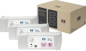 HP 81 3-Pack 680-ml Light Magenta DesignJet Dye Ink Cartridges | C5071A