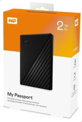 Western Digital 2TB My Passport USB 3.2 Gen, 1 External Hard Drive - Black | WDBYVG0020BBK-WESN | WDBYVG0020BBK-0B