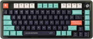 LEOBOG K81 Transparent Gasket-Mounted Mechanical Keyboard with Knob, Triple Mode Connectivity, Transparent PC Case, Multifunctional Knob, Dynamic RGB Lighting, Star Travel | K81ST