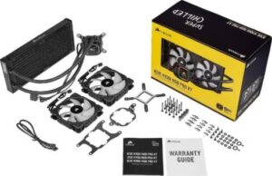 Corsair iCUE H100i RGB PRO XT, 240mm Radiator, Dual 120mm PWM Fans, Software Control, Liquid CPU Cooler | CW-9060043-WW