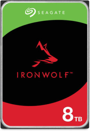 Seagate IronWolf 3.5" Internal Enterprise Hard Drive, SATA 6Gb/s Interface, 8TB Capacity, Sustained Transfer Rate 202MB/s, 256MB Cache, 5400 RPM | ST8000VN002