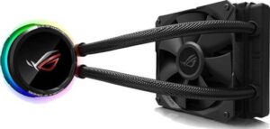ASUS ROG Ryuo 120 RGB AIO Liquid CPU Cooler 120mm Radiator (120mm 4-pin PWM Fan) with LIVEDASH OLED Panel and FanXpert Controls | 90RC0010-M0UAY0