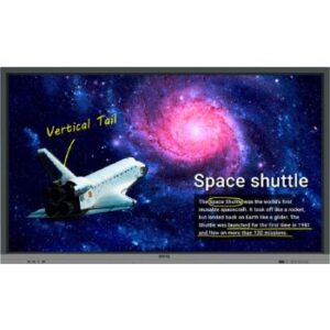 BenQ RE6501 65" Education Interactive Display Monitor, UHD 3840x2160, 8ms Response Time, 50/60Hz, IR Technology, 20 Points Multi-Touch, 1,200 1 Contrast Ratio, DLED, Free VESA Mount, Black | RE6501