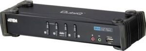 Aten CubiQ 4-Port USB DVI/Audio KVMP Switch - Black | CS1764A