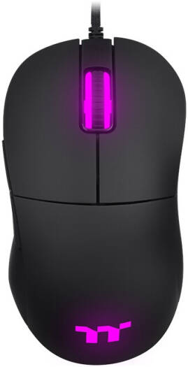 Thermaltake Damysus Wired RGB Ergonomic Gaming Mouse, Black Injection-Molded Rubber Side Grips, Pixart PMW-3389 Optical Engine, Up To 16,000 DPI, 1.8m Cable Length, Black | GMO-DMS-WDOOBK-01