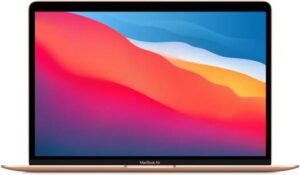 Apple MacBook Air 13.3" Retina Display Laptop, M1 Chip 8 Core, 8GB RAM, 256GB SSD, MacOS, English-Arabic Keyboard, Wi-Fi, Bluetooth, Gold | MGND3AB/A