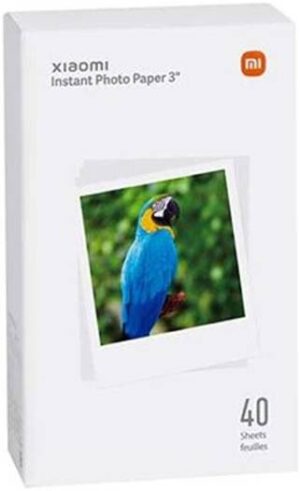 Xiaomi Instant Photo Paper, 3" Size, 40 Sheets Photo Paper, Hassle-Free Printing, Compatible for Ink/Toner Cartridges, White | TEJ4006CN-40-WHITE
