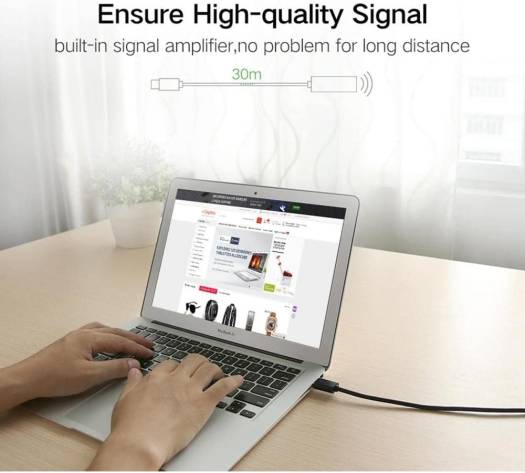 UGREEN 15 Feet USB 2.0 Extension Cable Active Type A Male to Female Repeater Cord for Printer, Keyboard, Game Console, USB Headset, Loudspeaker, Scanners, Black | 10319 - Image 7