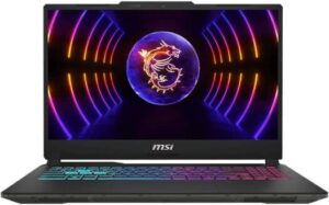 MSI Cyborg 15 AI A1V Gaming Laptop, 15.6" FHD IPS 144Hz Display, Intel Core i7-13620H, 16GB RAM, 512GB SSD, GeForce RTX 4050 6GB GPU, English-Arabic KB, Translucent Black, FreeDOS | 9S7-15K111-492