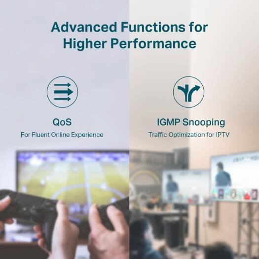 TP-Link TL-SG1210MP, 8 Port Gigabit PoE Switch, 8 PoE+ Ports @123W, w/ 2 Uplink Gigabit Ports + 1 Combo SFP Slot, Plug & Play, Extend, Priority & Isolation Mode | TL-SG1210MP - Image 5