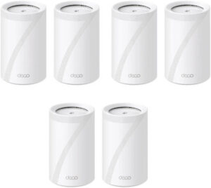 TP-Link Deco BE65 (2-Pack x 3), BE9300 Whole Home Mesh WIFI 7 System, 9214 Mbps Wireless Tri-Band WiFi, 2.5 Gbps Wired, MLO, HomeShield, Combined Backhaul, White | Deco BE65 (2-Pack x 3)