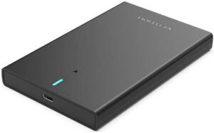 Vention 2.5" SATA Hard Drive Enclosure, SATA 3.0. Interface, 3.1 Gen2 Type-C Interface, 6TB HDD Easily Read, 6 Gbps Transmission Speed, Nickel-Plated, Anti-Vibration Foam Cushion, Black | KPBB0