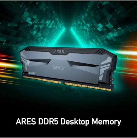 Lexar Ares 32GB (16GBx2) DDR5 OC Desktop Memory Kit with Heatsink, 5200MHz Clocking Speed, 1.2 Memory Voltage, CL32 Latency, Supports Intel XMP 3.0, 288-Pin, Black | LD5CU016G-R5200GD2A - Image 5