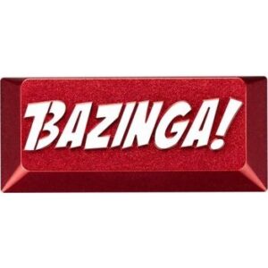 ZomoPlus Bazinga Customized Keycap, Cherry MX Switches And Clones, Game And Movie Theme Metal, With CNC Engraving, 2.25u Size, Red | ZO-PS-BZINGA