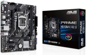 ASUS Prime H510M-E R2.0 LGA1200 mATX Motherboard, Intel H470 Chipset,  2 x DDR4 DIMM, 64GB Max Memory, 1Gb Ethernet, 1x M.2,  PCIe 4.0/3.0, DP / HDMI / VGA, USB 3.2 Gen 1 5G | 90MB1FQ0-M0EAY0