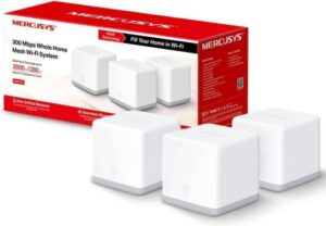 Mercusys Halo S3(3-Pack) Mesh Wi-Fi System: 300Mbps, Whole Home Coverage up to 3,000 sq ft, Parental Control, Easy Set Up