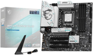 MSI B860M Gaming Plus WiFi LGA 1851 Micro ATX Motherboard, Intel B860 Chipset, 4x DDR5 UDIMM Slots, Up to 256GB Max Memory, 4x PCIe x16 Slots, 3x M.2 Slots, WiFi & BT Connectivity | 911-7E42-003