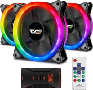 DarkFlash Authentic DR12-Pro 3-in1, Computer Cooler Cooling RGB Fans Computer PC Case Fan RGB Adjust 3P-5V AURA SYNC LED 120mm Fan | DF-DR12-PRO