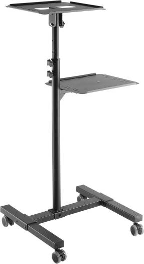 Newstar 91-TS-8 Projector & Laptop Trolley, Locking Rotary Knob, Safety Ledge Stopper, Heavy-Duty Casters with Locking Mechanism, Freestanding, Black | 91-TS-8