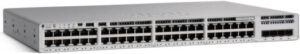 Cisco Catalyst 9200 Uplink Switch, 48 x 10/100/1000BASE-T Ports, 4 x Gigabit SFP, Network Essentials, Rack Mount Form Factor, 1440W POE Budget, 104 Gbps Switching Capacity, Gray | C9200L-48P-4G-E