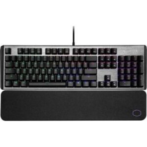 Cooler Master CK550 V2 Red Switch RGB Mechanical Gaming Keyboard, Aluminum Design, RGB Backlighting, On-the-Fly & Software, Low-friction Wrist Rest, ENG-ARB Layout, Gunmetal Black | CK-550-GKTR1-AE