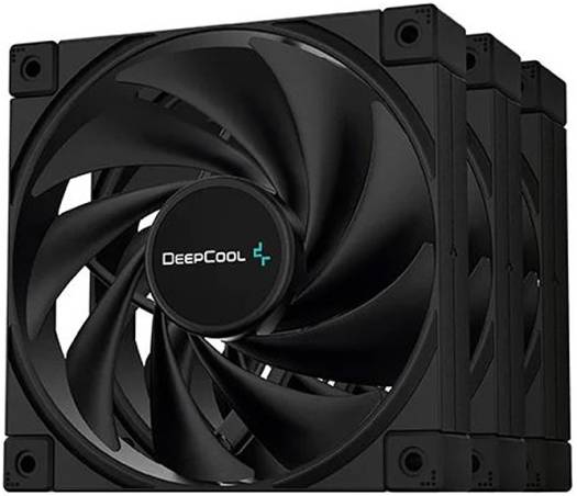 Deepcool Fan FK120 3 in 1 PWM Fan, 120mm High performance, 1850RPM Fan Speed, Elite Cooling, 68.99 CFM Airflow, Super Silent, 3 Pack, Black | R-FK120-BKNPF3-G-1