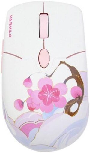 Varmilo Wireless Mouse, 2.4GHz Connectivity, 800 - 2400 DPI, Adjustable DPI, 6 Buttons, 80g Lightweight, Sakura Design | VM01-V2-01