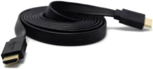 Beston HDMI Flat, Cable, 1.8 Meter Length, 4K resolution, 10.2Gbps transfer speed, 3D graphics, Black | BES-C-0004