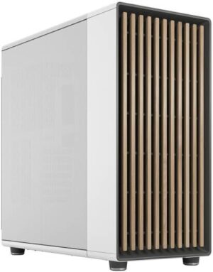 Fractal North XL E-ATX Mid Tower Computer Case, Mesh Side Panel, 3x Aspect 140mm PWM Included, Up to 420mm Radiator 9x Fans Support, Dust Filters, Type-C, 2x USB 3.0, White | FD-C-NOR1X-03