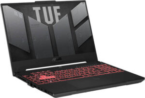 ASUS TUF Gaming F15 FA507RE Gaming Laptop, 15.6" FHD 144Hz  IPS Display, AMD Ryzen 7 6800H, 8GB RAM, 512GB SSD, 4GB GeForce RTX 3050 Ti, English Backlit KB, Win 11 Home, Mecha Gray | 90NR08Y1-M004Y0