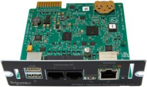 APC UPS Network Management Card 3 with Environmental Monitoring, EN 55022 Class A / ICES-003 Standards, 2x USB Port, RJ45 Universal I/O, 10/100/1000 Base-T Connector | AP9641