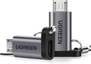 UGREEN Adapter USB C to Micro USB 2 Pack USB C Female to Micro USB Male Micro USB to Type C Adapter Compatible with Samsung S7 S7 S7 Edge Xiaomi Mi A2 Lite Huawei P Smart Y6 Y9, Gray | 60447