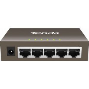 Tenda TEG1005D 5-Port Gigabit Ethernet Switch with 5*10/100/1000 Base-T Ports, 1Gbps Speed, <2.5W Power, Metal Housing | TEG1005D
