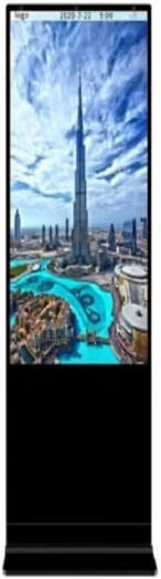 BOSTON COOLERS Interactive Display, 43" LED Touch Display, FHD Resolution, High-Brightness Digital Signage for Retail, Events, Mall Promotions, Indoor Use, Black