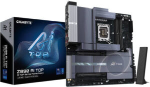 GIGABYTE Z890 AI TOP LGA 1851 E-ATX Motherboard, 4x DDR5 DIMM Slots, Up to 256GB Max Memory, 2x PCIe 5.0 x16 Slots, 4x M.2 Slots, WiFi & Bluetooth Connectivity | Z890-AI-TOP