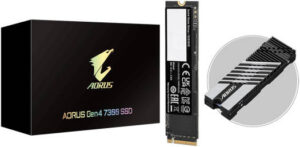 GIGABYTE AORUS Gen4 7300 1TB M.2-2280 NVMe SSD with Heatsink, Up to 7300 MB/s Read & Up to 6000 MB/s Write Speed, 3D TLC NAND Flash, 1.6M Hours MTBF, PS5 Ready, 700TBW | AG4731TB