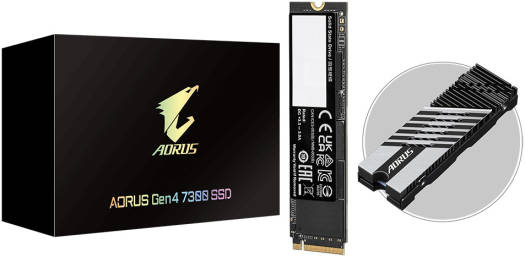GIGABYTE AORUS Gen4 7300 1TB M.2-2280 NVMe SSD with Heatsink, Up to 7300 MB/s Read & Up to 6000 MB/s Write Speed, 3D TLC NAND Flash, 1.6M Hours MTBF, PS5 Ready, 700TBW | AG4731TB
