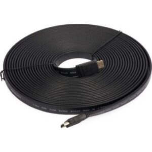 Generic Full 1080P Male to Male Flat HDMI Digital Cable, 20 Meter/66 Ft Length, For Xbox / PS3 / HDTV, Black |