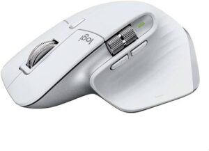 Logitech MX Master 3S Wireless Performance Mouse, With Ultra Fast Scrolling, 7 Buttons, 8000 DPI Resolution, Quiet Clicks, USB-C, Bluetooth, 10m Operating Distance, Pale Gray | 910-006560