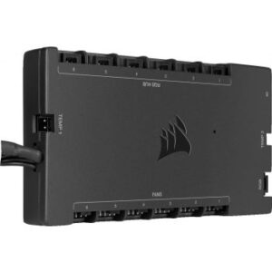 Corsair iCUE Commander CORE XT Smart RGB Lighting and Fan Speed Controller, Controls Up to 6 PWM Fans, USB 2.0 Pass-Through Port, Black | CL-9011112-WW