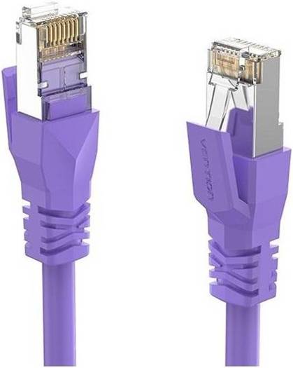 Vention Cat.6a S/FTP Patch Cord, 26AWG, Up to 10Gbps Data Transmisson, OFC Standard, RJ45 Plug, PVC Enclosure, Copper Conductor, 25M Cable Length, Purple | IBMVS - Image 3