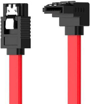 Vention SATA 3.0 Cable, Stable Data Transmission, SATA 3.0 III SATA 3 7 Pin, Right Angle Interface, 6 Gigabits Per Second Data Transfer Rate, Buckle Design,0.5 Meter, Red | KDDRD