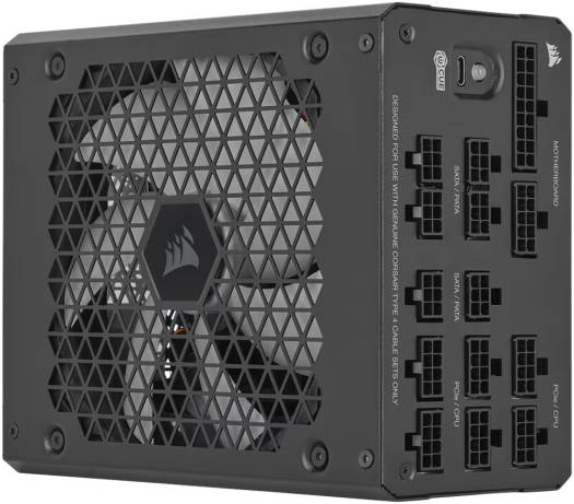 Corsair HX1000i Fully Modular Ultra-Low Noise ATX PC Power Supply, 1000W Power, 80 Plus Platinum Efficiency, ATX 3.1 & PCIe 5.1 Certified, FDB Fan, 140mm Fan Size, Zero RPM Mode, Black | CP-9020259-UK - Image 2