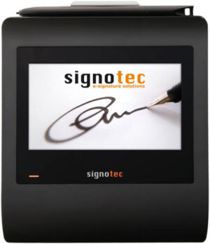 Signotec Gamma Signature Pad, 5" Full-Color LCD LED Display, 16.8m Color Support, Electromagnetic-Resonance-Technology Type, 500 Hz Sample Rate, 4D Samples (x, y, z, t), Black | ST-GERT-3-U100