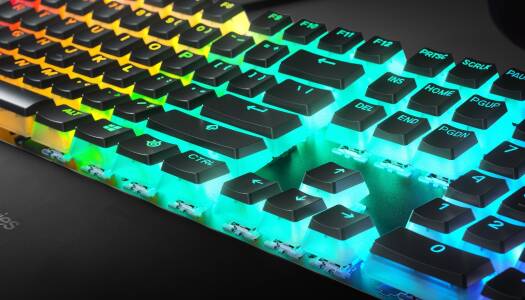 SteelSeries PrismCAPS Double Shot Pudding-Style Keycaps, Durable PBT Thermoplastic, Compatible with a Wide Range of Mechanical Keyboards, US Layout, Black | 60200 - Image 3