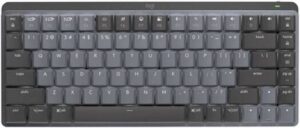 Logitech MX Mechanical Mini Wireless Keyboard For MAC, Clicky Backlit Keys, Bluetooth Connectivity, Low-Profile, QWERTY ISO Layout Design, USB-C Charging, 15 Days Battery Life, Space Gray | 920-101838