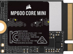 Corsair MP600 CORE MINI PCIe 4.0 (Gen4) x4 NVMe M.2 Internal SSD, 1TB Capacity, Up to 5000MB/s Sequential Read & Up to 3800MB/s Sequential Write, 3D QLC NAND Technology, Black | CSSD-F1000GBMP600CMN