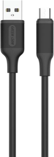 Green Lion USB-A to Micro PVC Cable 2m,480mbps Transfer Speed, Wide Compatible, Secure & Safe, Charge & Sync, 10000 Bends, Current 2A