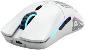 Glorious Model O Wireless Gaming Mouse, 19,000 Programmable DPI and Up to 1000 Hz Polling Rate, Up to 71 Hours of Playtime, 400 IPS, 6 Buttons, 8 Effects RGB Light, Matte White | GLO-MS-OW-MW